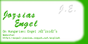 jozsias engel business card